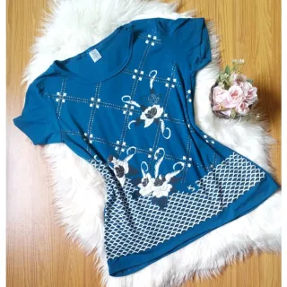 Estilosa Blusinha Manga Curta Plus Size Feminina Moda Evangelica Senhora - Preto