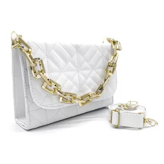 Alça de Mão e Transversal Bolsa Feminina Luxo com Corrente