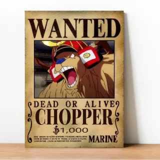 Coleção Exclusiva One Piece: Placa Decorativa Wanted Recompensa - 23