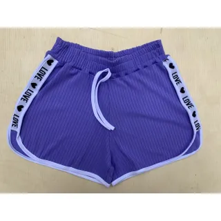 Moda Blogueira Short Feminino Verão Malha Ribana Canelada - Pink