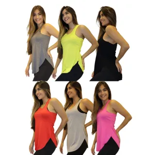 Regatas Fitness Tapa BumBum - Kit com 3 peças - Variadas