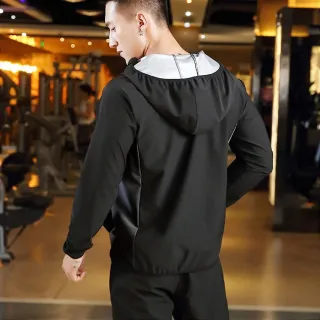 Black Friday Masculino: Conjunto Fitness Sauna Emagrecimento Homens Hoodies Zipper - XXL/XXXL