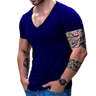 Decote V Funda Camisa Masculina Slim Fit Básica - Vinho