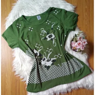 Estilosa Blusinha Manga Curta Plus Size Feminina Moda Evangelica Senhora - Preto