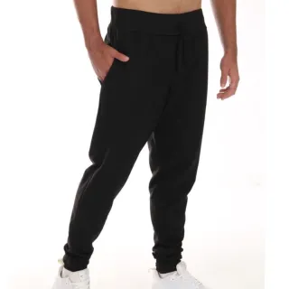 Bolso na Frente Calça Jogger Masculina Casual Esporte Academia em Moletom - Preto