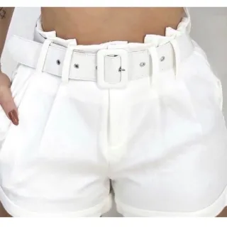 Shorts com Bolso e Zíper na Lateral - Alfaiataria - Preto