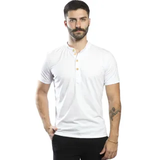 Gola Padre Camisa Henley - Branco