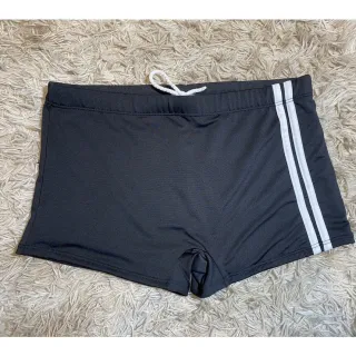 Short de praia masculino/Sunga masculina - PRETO COM LISTRA BRANCA