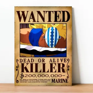 Coleção Exclusiva One Piece: Placa Decorativa Wanted Recompensa - 23