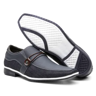 Conforto Thor Masculino Social Sapato Venetto - Azul Marinho