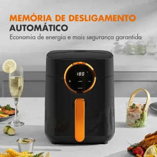 Air Fryer Gaabor Digital Touch 4L sem Óleo - Grafite / Branco - Grafite