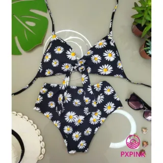 Hot pants de lacinho com cós largo - Mega oferta! - Preto