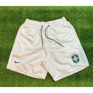 Short Copa do Mundo Tactel Bordado Seleção Brasileira Neymar - Verde Neon (liso)