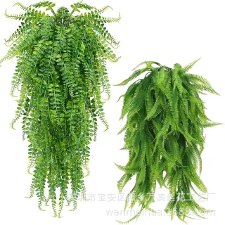 Decoração com Planta Artificial Pendurada - Folhagem Verde para Parede - KIT COM 4 FL-6692 VERDE