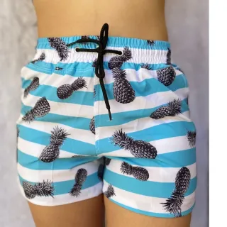 Saída de Praia Feminina em Tactel, Shortinho curto - FOLHA ESCURA