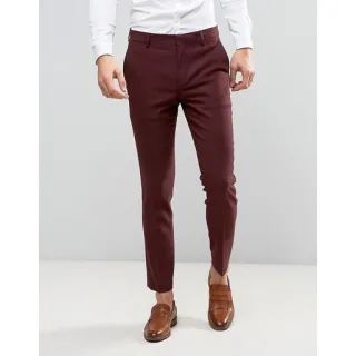 Social Fino Oxford Calça Masculina Esporte - Bege