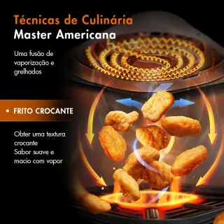 Air Fryer Gaabor Digital, Fritadeira Elétrica sem Óleo, 4.5L com Visor, 1450 W - 110v - Único