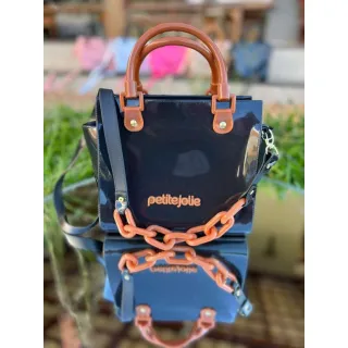 Corrente Love Bolsa Feminina Transversal - Rose/Preto