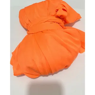 Vestido Longo Manga Longa Neon para Piscina e Praia - LARANJA NOEN