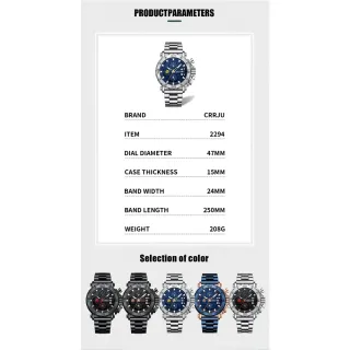 Relógio Masculino Aço Inoxidável Marca Original Multifuncional Luminoso Moda Esporte Militar Impermeável - preto vermelho