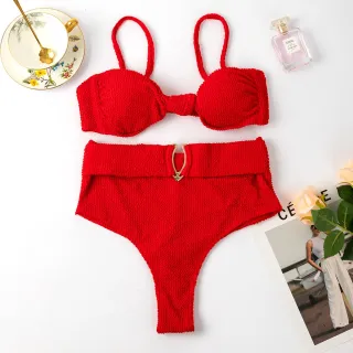 Biquíni estilo cintura alta 2023 HT XX19 - Vest Estiloso - Preto