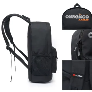 Mochila Grande Masculina Onbongo Impermeável Reforçada Notebook - Preta com colorido