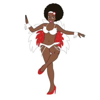 Decoração de Carnaval - Painel Glitter para Passistas - Passista 02