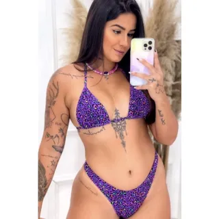 Conjunto fio dental biquíni Anita Luiza - blogueira - Fio dental vermelho