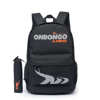 Mochila Grande Masculina Onbongo Impermeável Reforçada Notebook - Preta com colorido