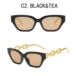 Moda Vintage para Gatos: Óculos de Sol Pequenos com Corrente - C2