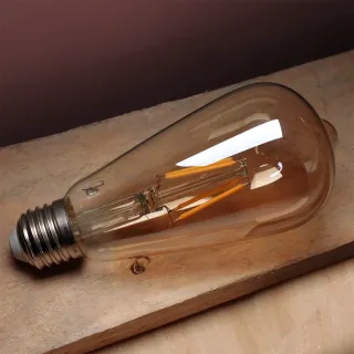 Lâmpadas Led Retrô Vintage Filamento - Kit com 3 unidades - Único