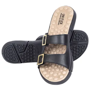 Uniflex Original - Sandália Ortopédica Ultra Conforto com Fivela - Preto
