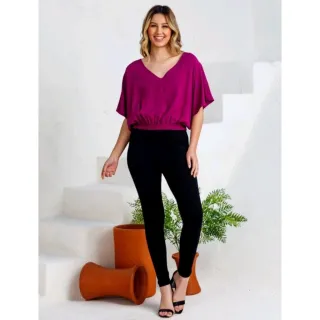 Moda verao blusa manga curta Duna - Vermelho