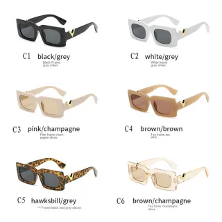 Óculos de Sol Quadrados Sobredimensionados: Moda Tendência V Decoração para Mulheres - C1