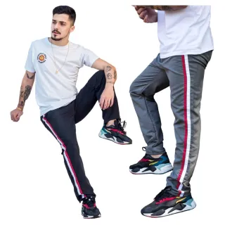 Uniforme Academia Tactel Adulto - 2 Calças Sem Forro - 1 PRETO-1 AZUL- MARINHO