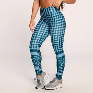 Legging Fitness Roxa Estampada Suplex Feminina Academia - P