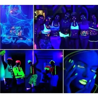 Festa Profissional Balada Negra Luz Led Refletor Bivolt 100w - Único