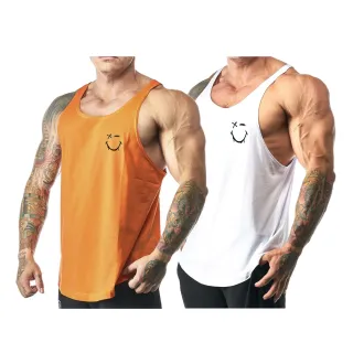 Regatas cavada smile shadow 100% algodão - Kit com 2 unidades - PRETA + MARINHO