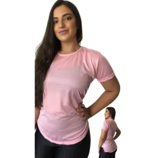 Camiseta Dry Fit Long Line Tapa Bumbum Blusa Sobre Legging Feminina Academia - Marinho