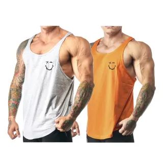 Regatas cavada smile shadow 100% algodão - Kit com 2 unidades - PRETA + MARINHO