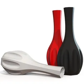 Decoração com Vasos 3D de 20 Cm - Raryel - Modelo 1