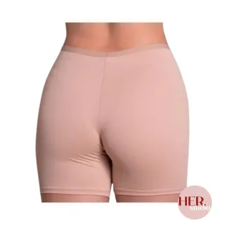 Feminino Segunda Pele Liso Kit 2 Short Anágua - Nude e Nude