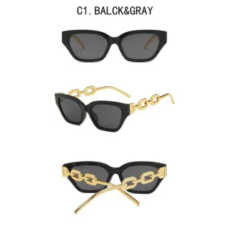 Moda Vintage para Gatos: Óculos de Sol Pequenos com Corrente - C2