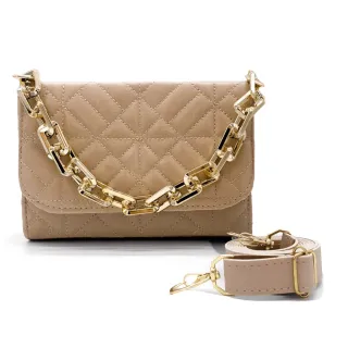 Alça de Mão e Transversal Bolsa Feminina Luxo com Corrente - luxo preta