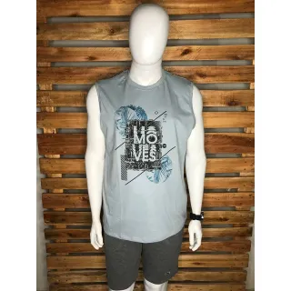 Regata Masculina Plus Size G1 G2 G3 Camiseta - Verde Mescla