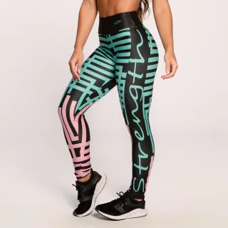 Legging Fitness Roxa Estampada Suplex Feminina Academia - P