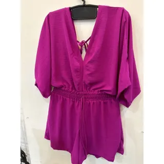 Tendência Verão: Macaquinho Feminino Curto Duna - Macacão - Pink