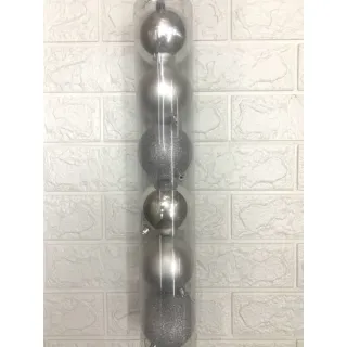 Bola Lisa Fosca Glitter 6cm 9uni, 5cm 12uni e 4cm 15uni - Vermelho (6cm 9 unidades )