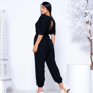 Macaquinho Longo Feminino Duna Alfaiataria (M 38/40 G 40/42) - Preto