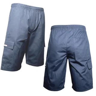 Bermuda Cargo Elástico Masculina - Brin Bermudas Masculinas - Azul-marinho